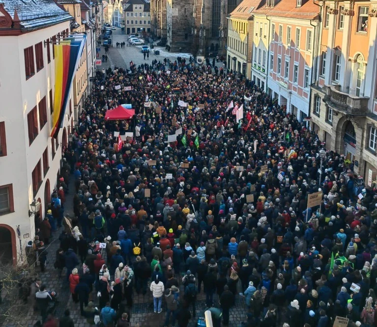 — © Demo "Nie wieder ist jetzt" 20.1.24 in Ansbach/©Zeynel Dönmez