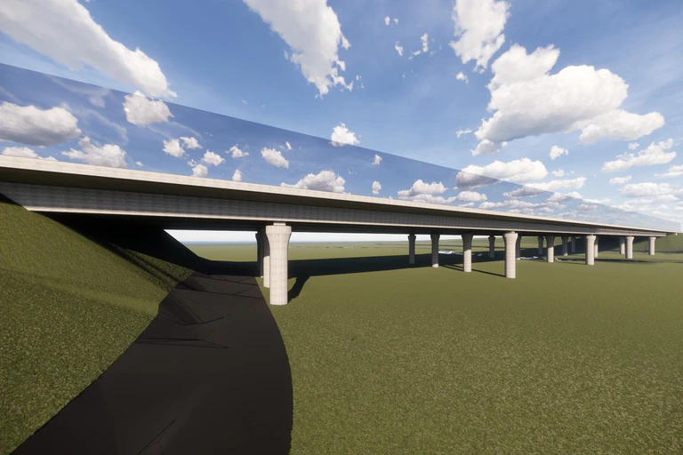— © Visualisierung Neubau Rezatbrücke/Quelle www.autobahn.de
